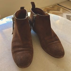 Gucci Suede Camel Brown Booties Sz 37